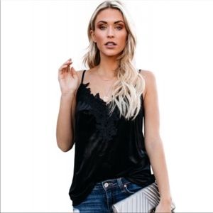 Black Velvet & Lace Cami